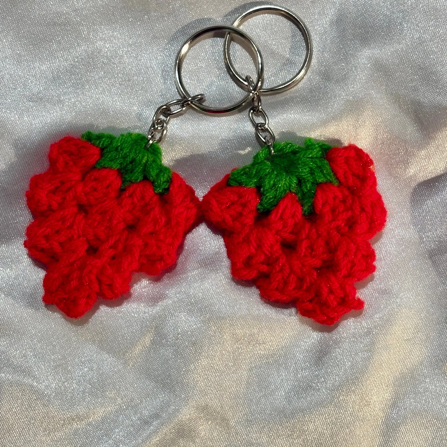 Flat Strawberry keychain