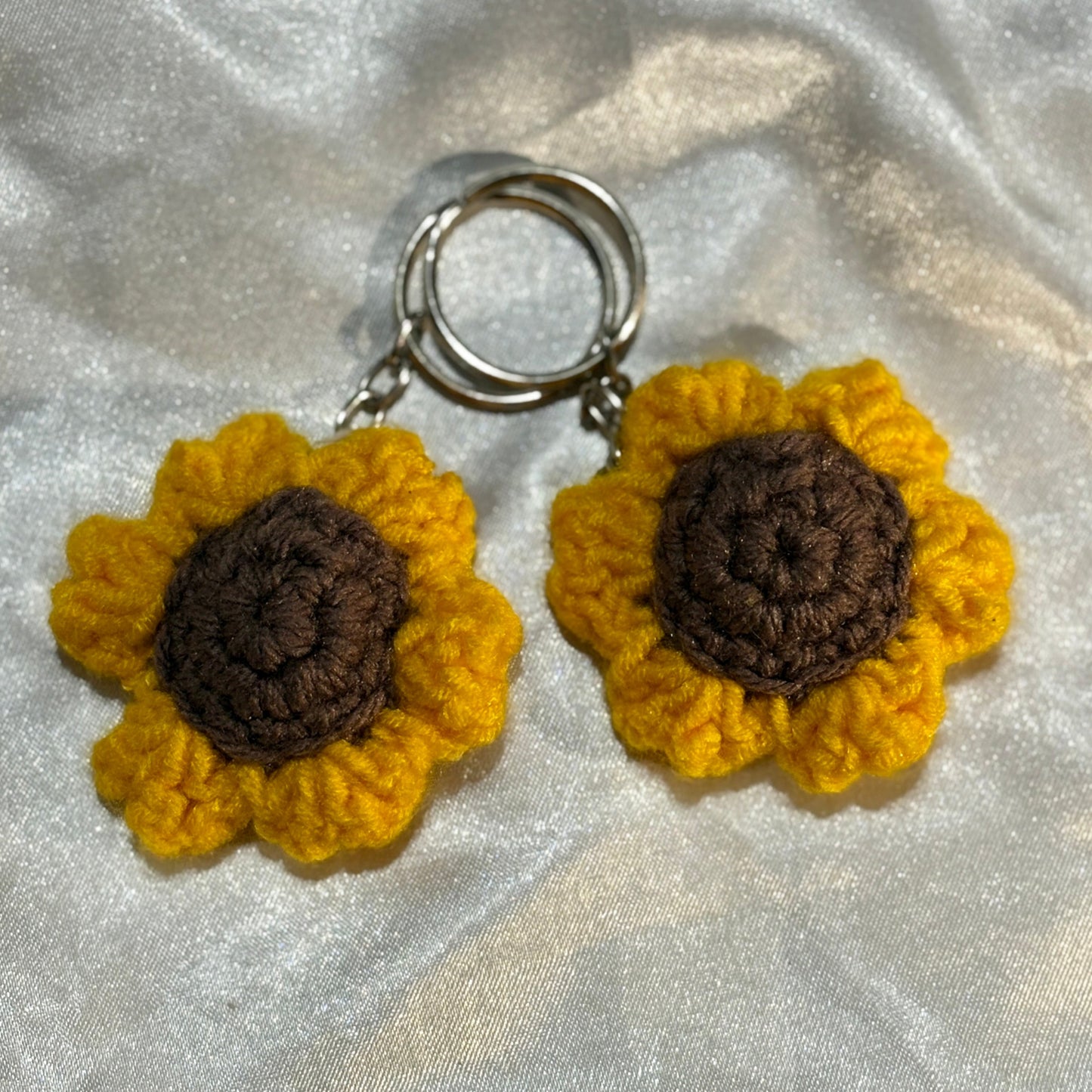 Crochet Sunflower Keychain