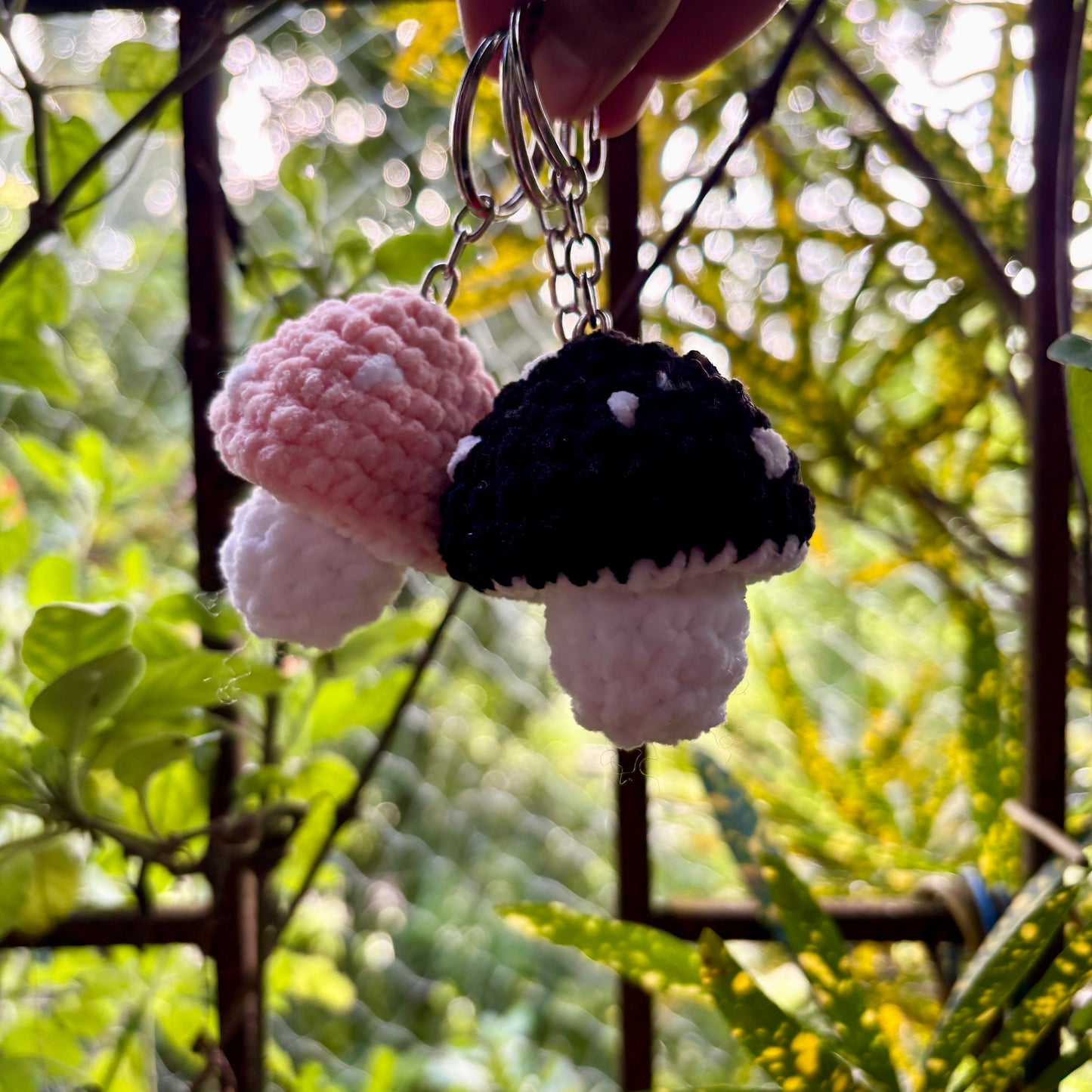 Mushroom popit keychain which can be used as sensory toys