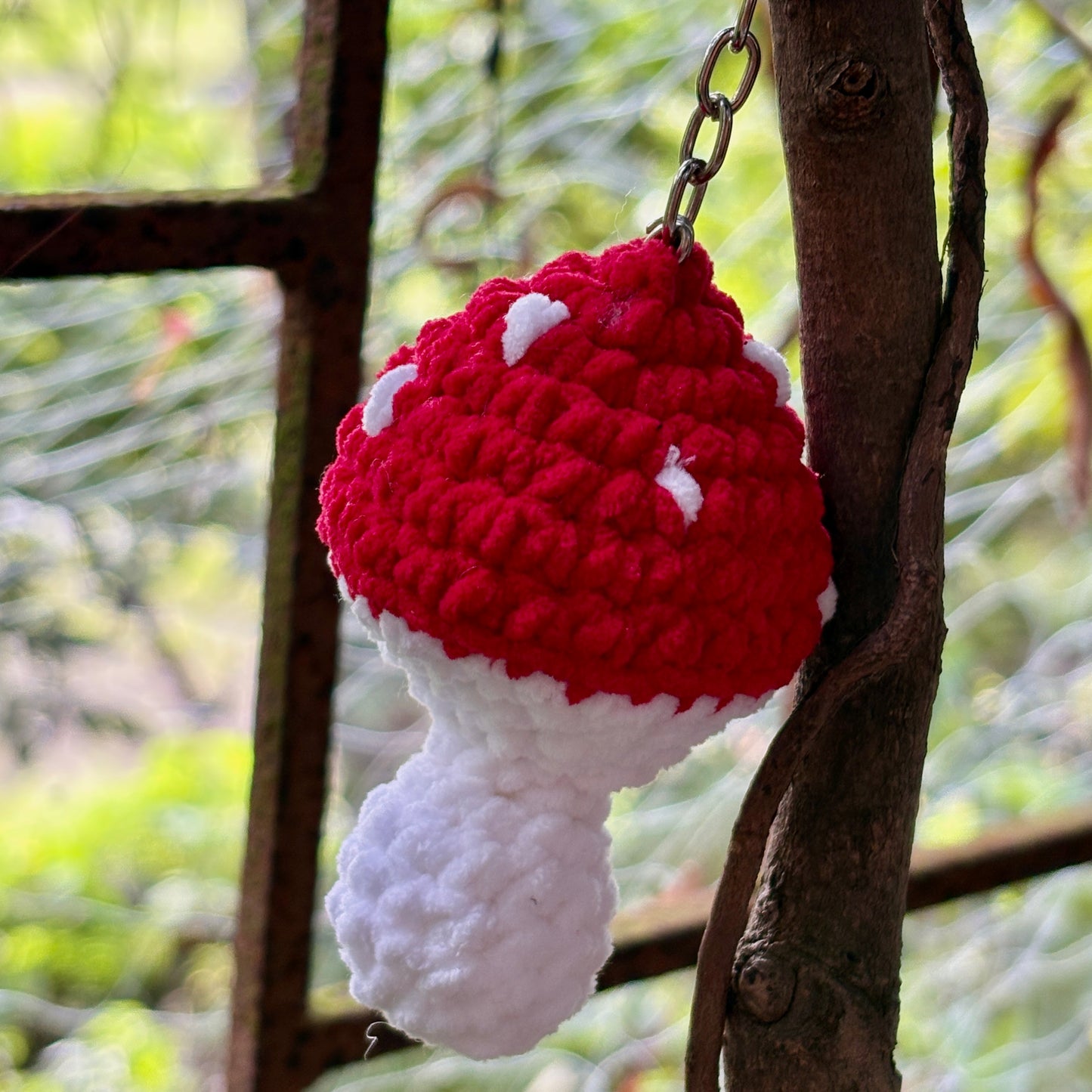 Crochet Mushroom Pop-It Keychain π