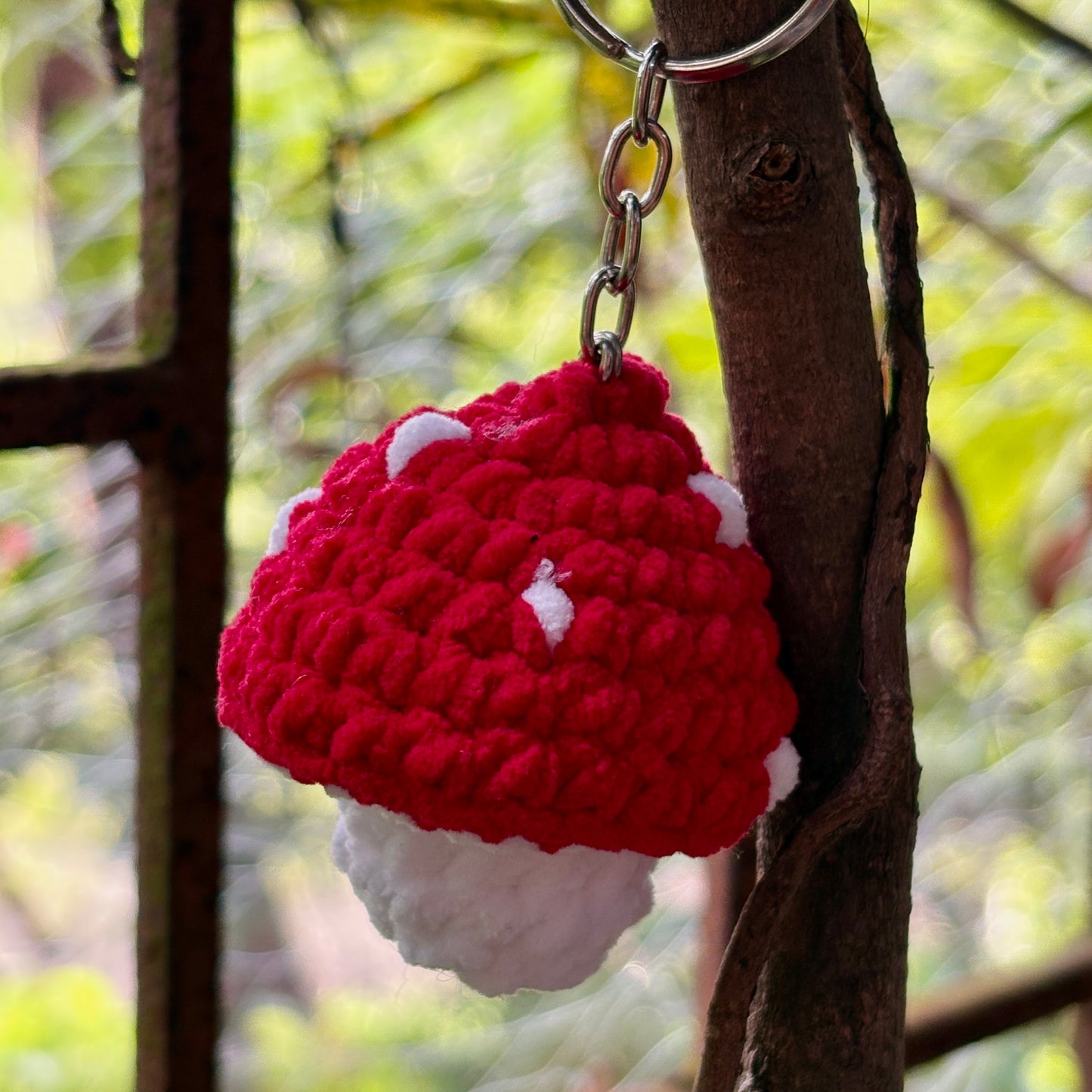 Crochet Mushroom Pop-It Keychain π