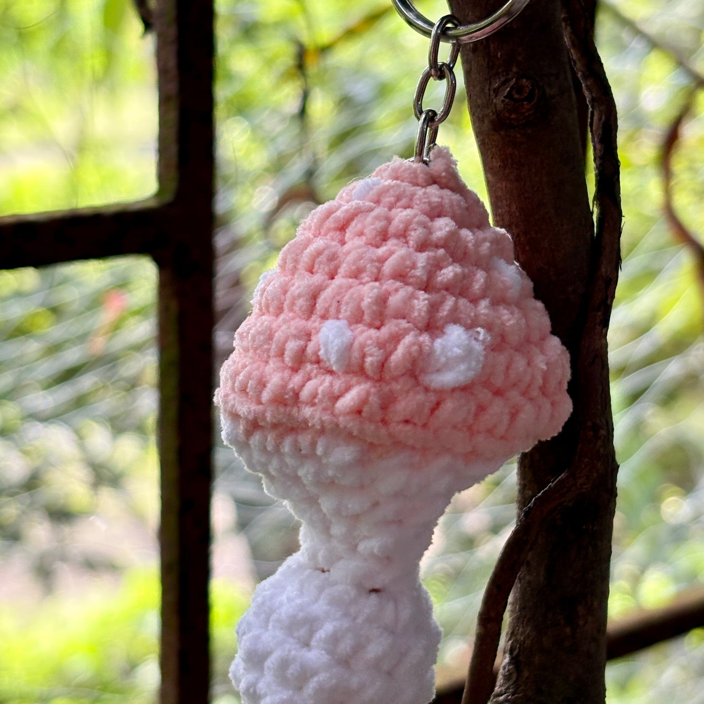 Crochet Mushroom Pop-It Keychain π
