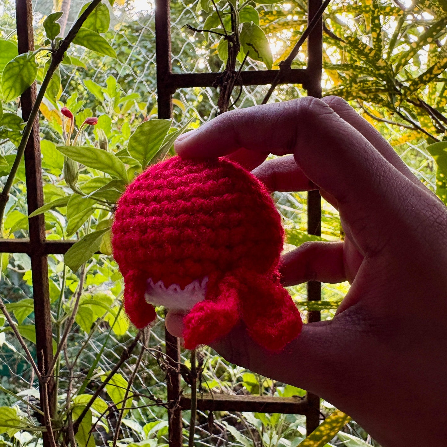 Crochet Whale Keychain