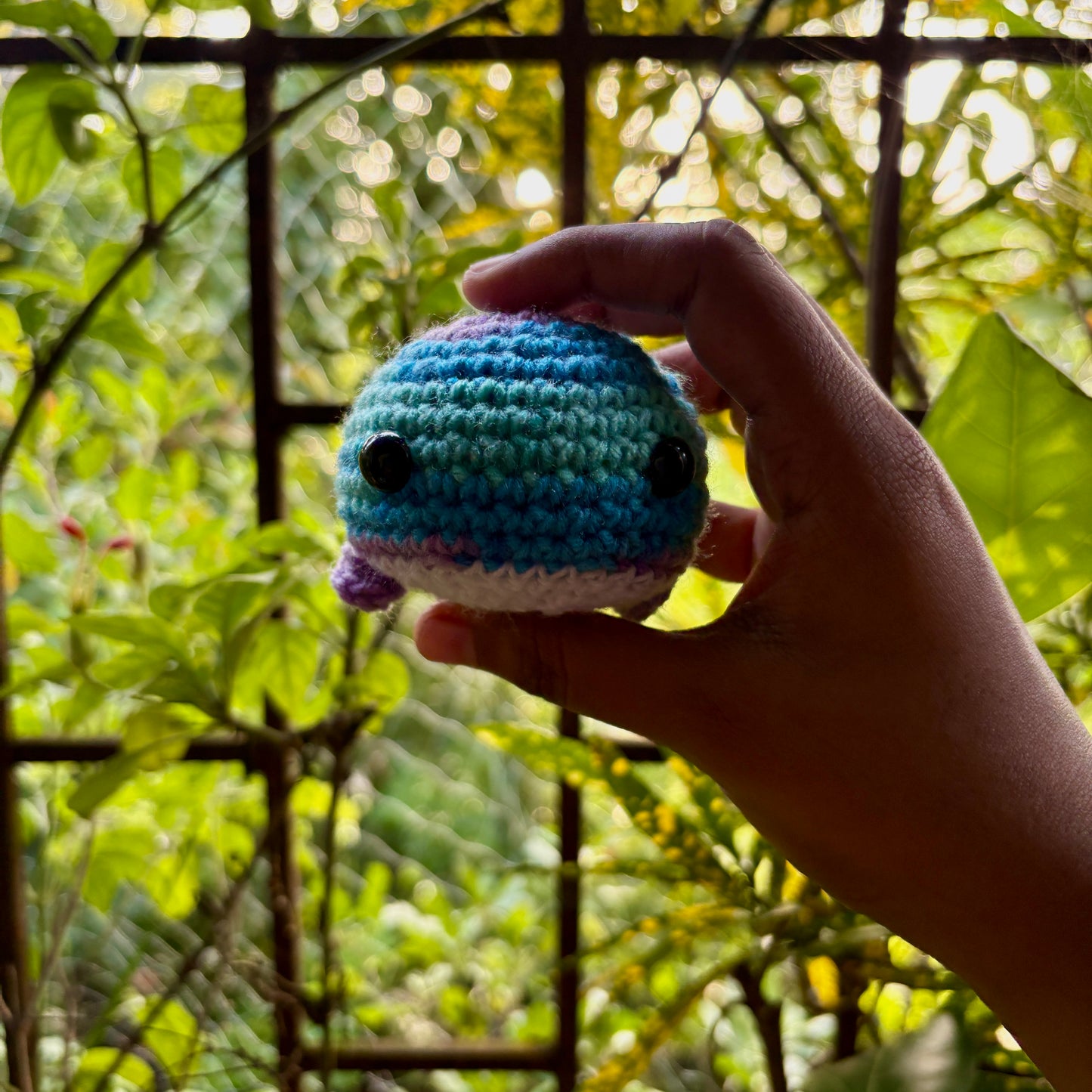 Crochet Whale Keychain