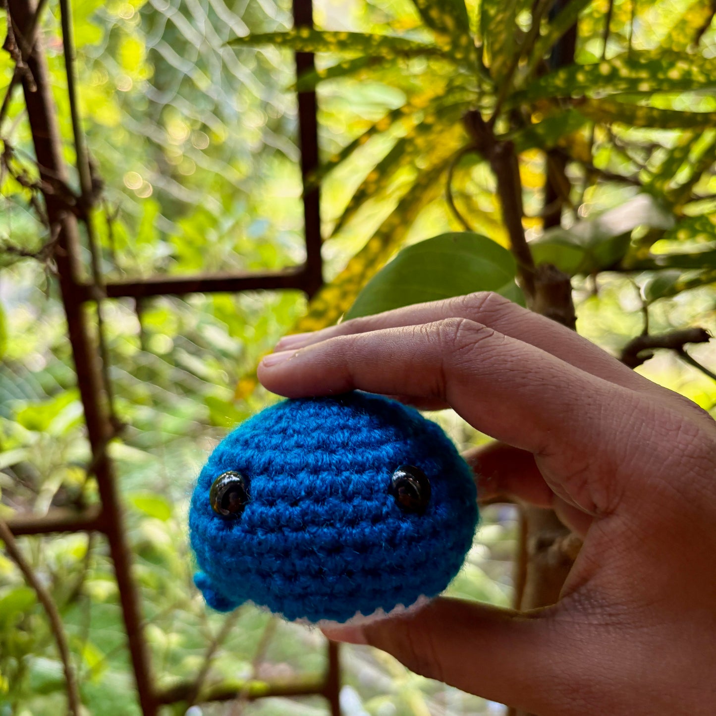 Crochet Whale Keychain