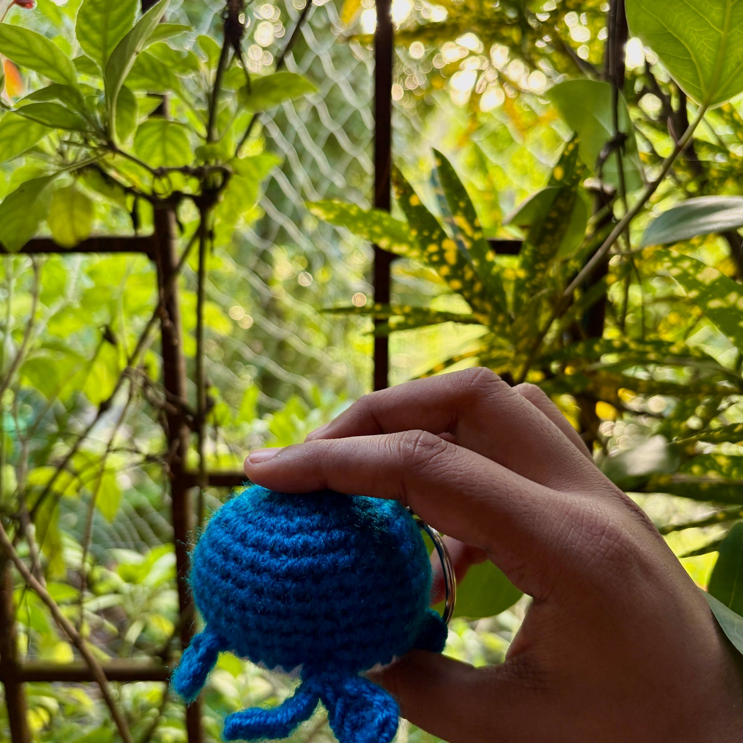 Crochet Whale Keychain
