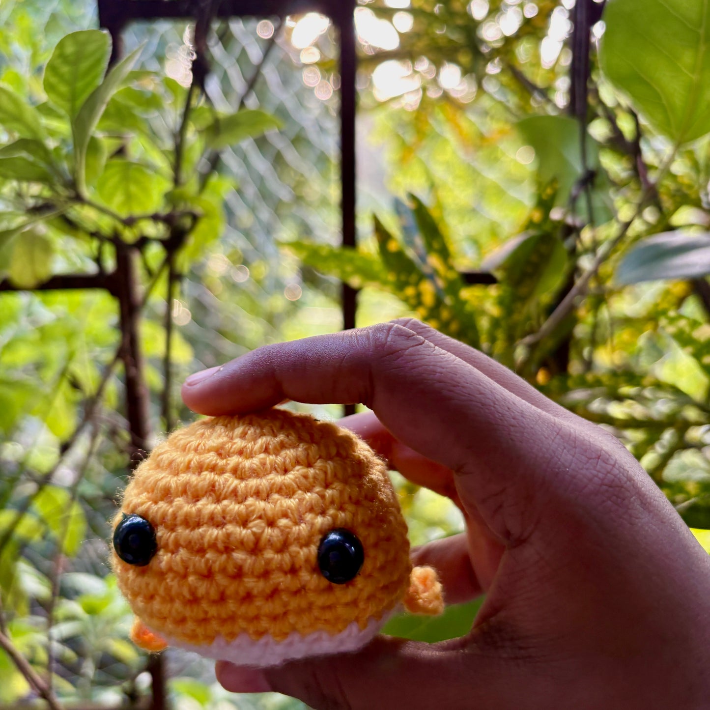 Crochet Whale Keychain
