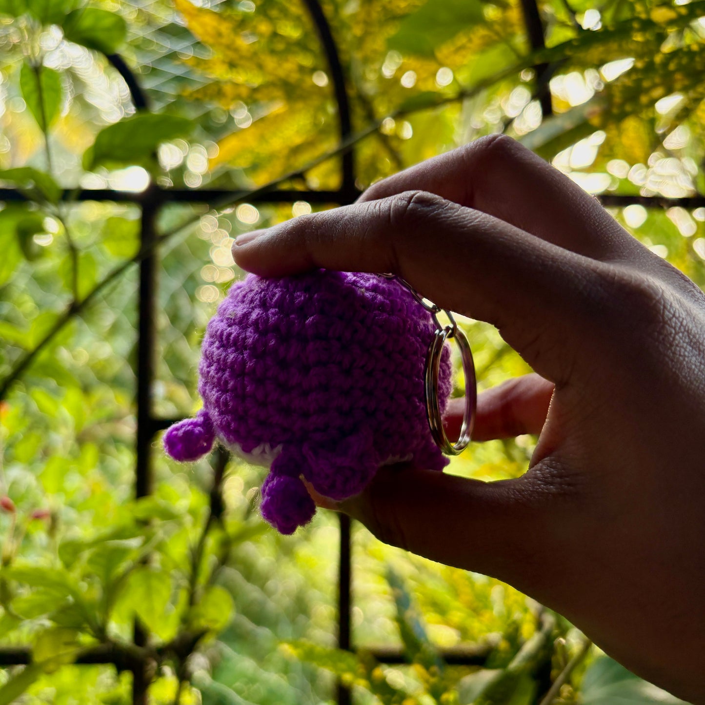 Crochet Whale Keychain