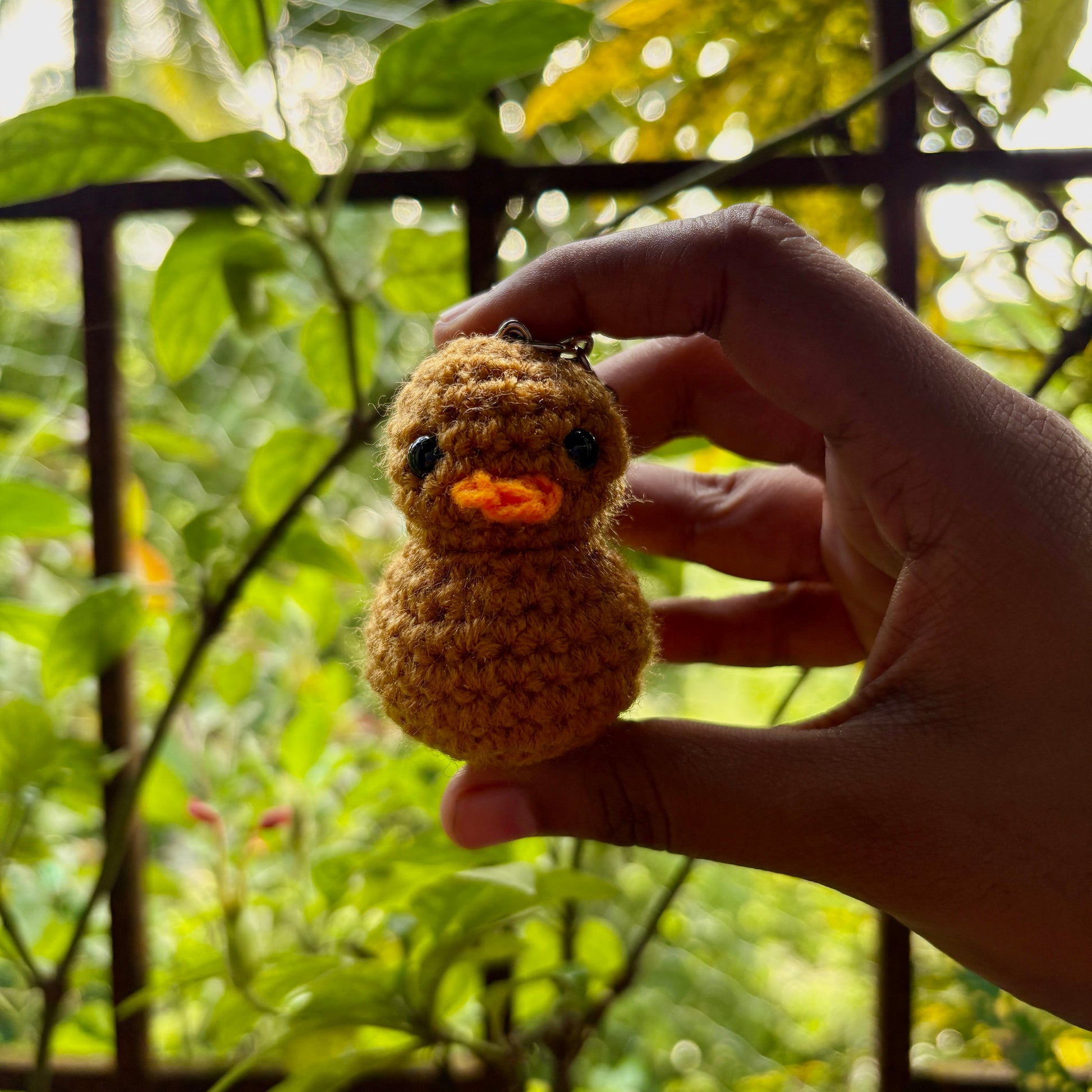 Golden duck keychain