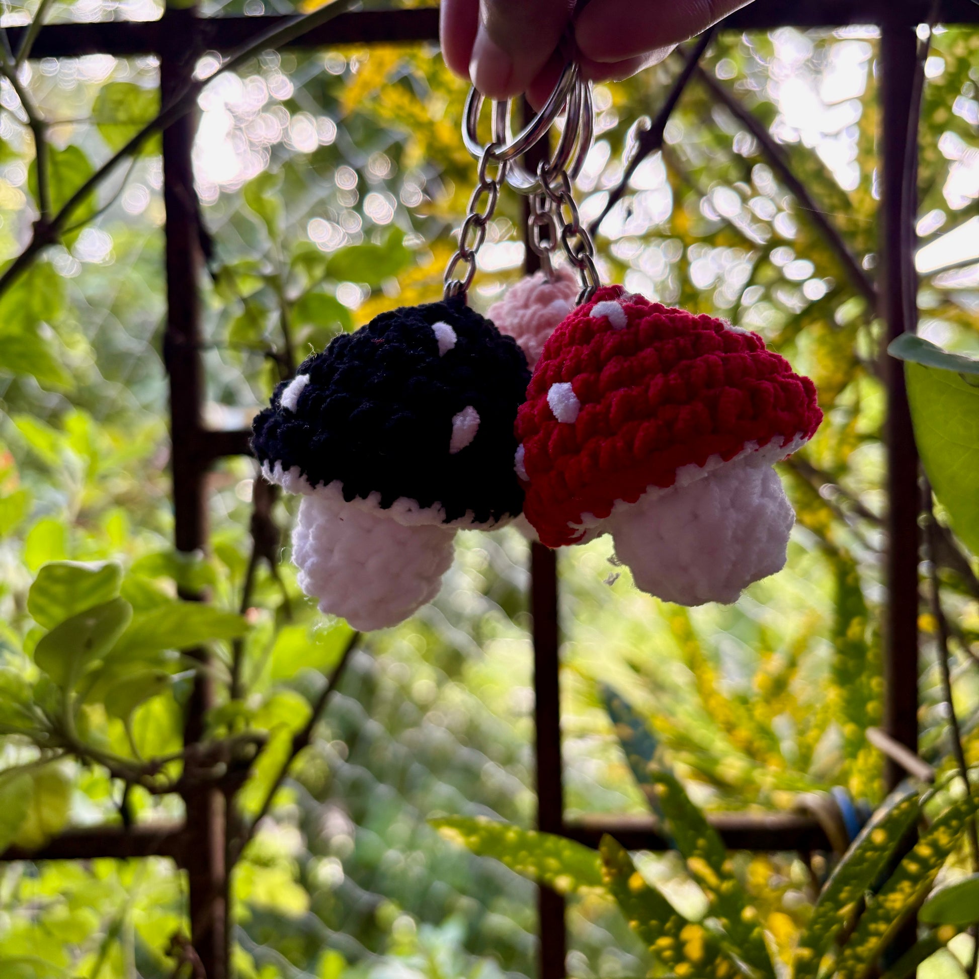 Mushroom popit keychain which can be used as sensory toys