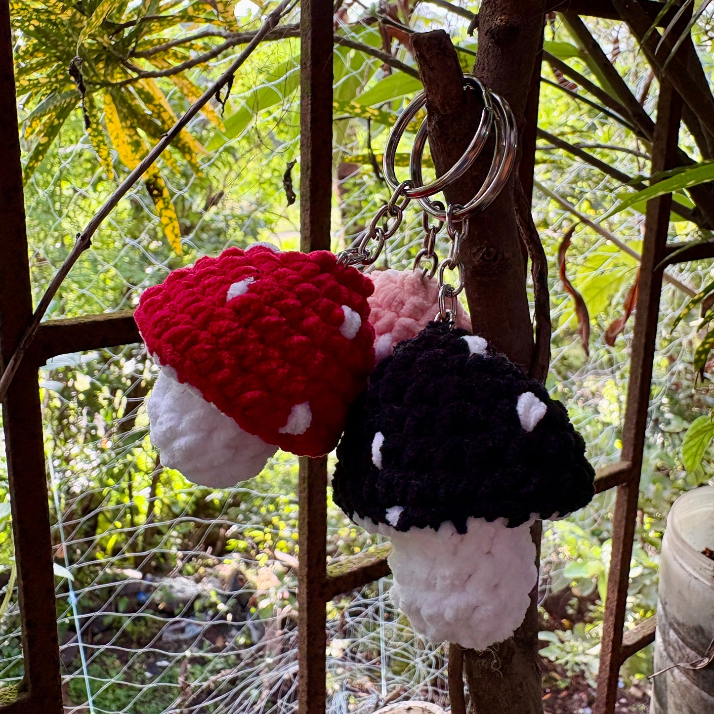 Crochet Mushroom Pop-It Keychain 🍄