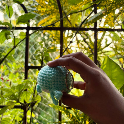 Crochet Whale Keychain