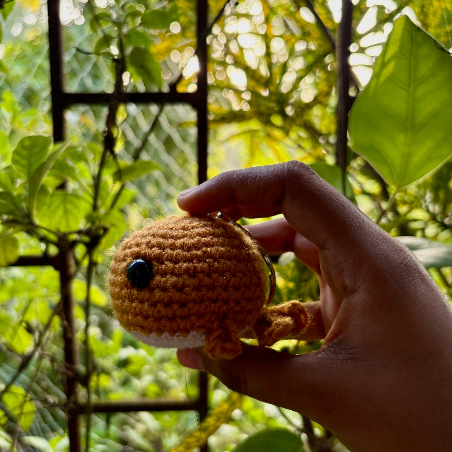 Crochet Whale Keychain