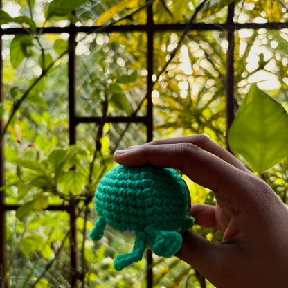 Crochet Whale Keychain