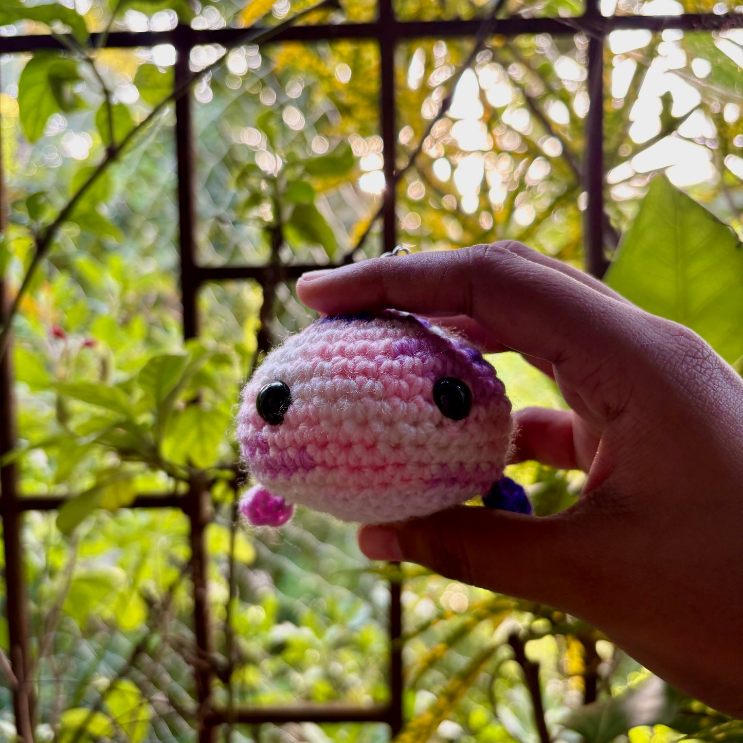 Crochet Whale Keychain