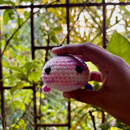 Crochet Whale Keychain