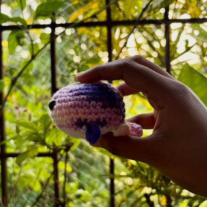 Crochet Whale Keychain