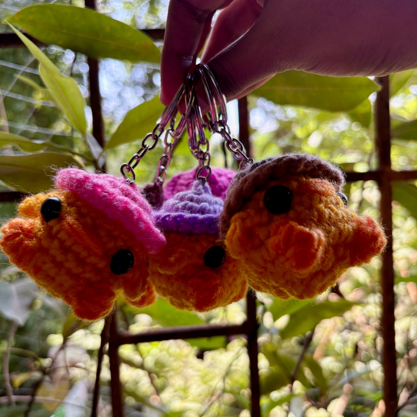 Crochet Chicken Keychain with Hat 🐔🎩